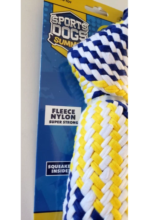 Cuerda flotante Jakks Pacific de verano de 18" para perros cachorros mascotas juguetes chirriantes dobles Foto 4 de 4