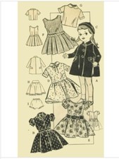 Vintage Doll Clothing Pattern 234