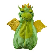 FAO Schwarz Green Fire Dragon Plush Costume Toddler Halloween 2T