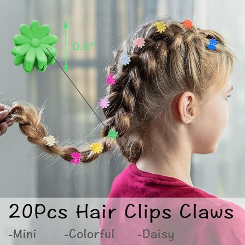 80Pcs Mini Heart Hair Clips Small Flower Claws for Girls Women, Cute Star Tiny - Picture 4 of 7