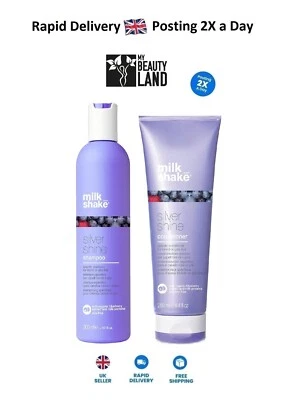 Milk_shake Silver Shine Shampoo 300ml & Conditioner 250ml SET Blond or Grey Hair