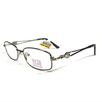 South Hampton SH6001 BK/G Eyeglasses Frames Black Grey Rectangular 51-17-135