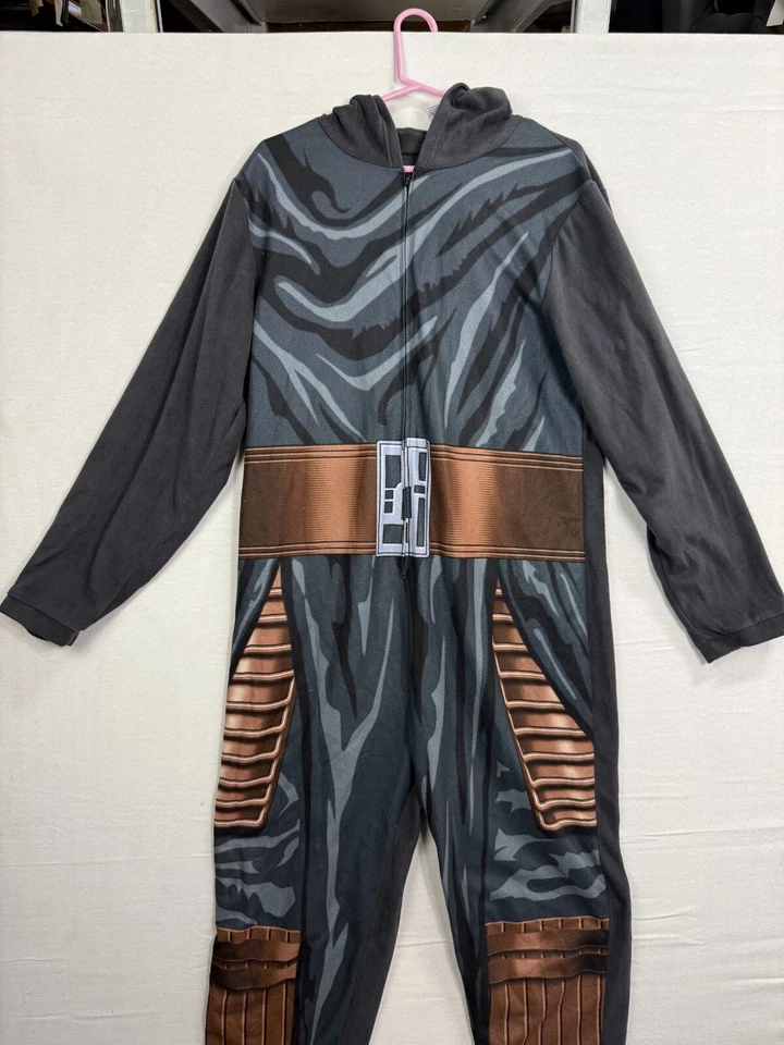 Mono Star Wars Para Hombre Grande Gris Marrón Estampado Una Pieza Con Capucha Cremallera Completa Foto 2 de 4
