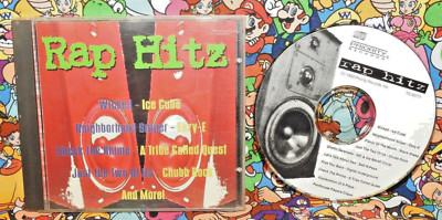 VA - Rap Hitz (CD, 1993) Tribe called Quest Ice Cube, Eazy-E, Salt 'N' Pepa WC