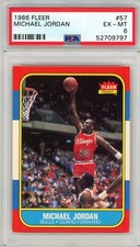 1986 Fleer Michael Jordan Rookie #57 PSA 6 P1455