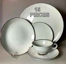 ARCADIAN - PRESTIGE CANDLEGLO 15 PIECE SET = 3  5-PIECE PLACE SETTINGS - PERFECT