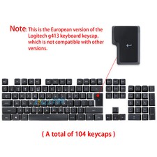 full set Keycaps Replacement for Logitech EU version G413 Mechanical Keyboard