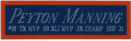 PEYTON MANNING BRONCOS NAMEPLATE FOR YOUR AUTOGRAPHED SIGNED FOOTBALL JERSEY