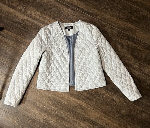 Coffee shop new york jacket Chambray Blue Quilted Lightweight Small - Picture 2 of 5