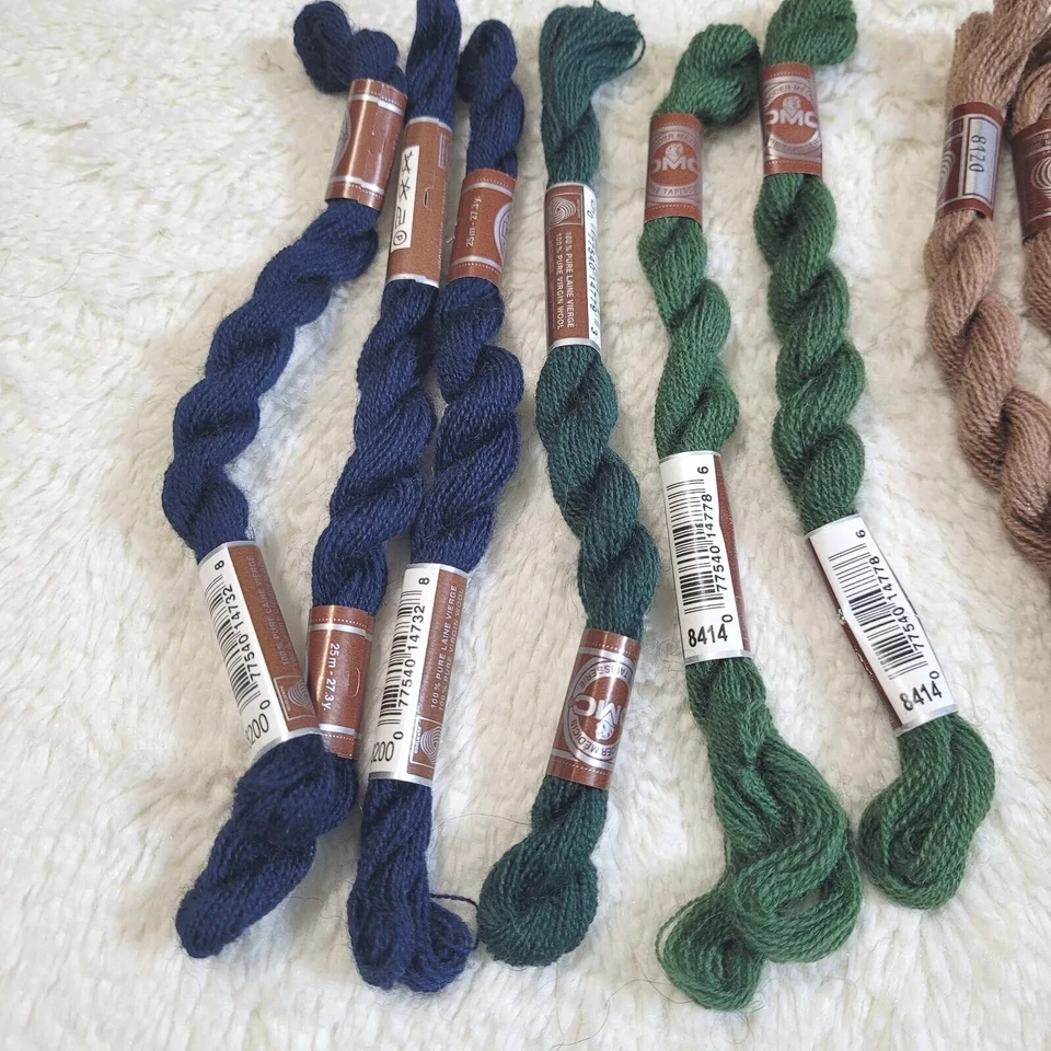 DMC Laine Tapisserie Broder Medicis Tapestry 100% Virgin Wool Lot of 15 New Used - Image 2 of 4