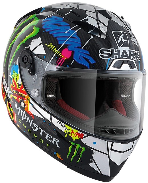 Casco Helmet moto Racing Shark - Pro carbono RÃ©plica Monster Catalunya TG  m | Compra online en eBay