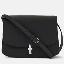 The Row Sofia 10.00 Crossbody Bag In Black Leather