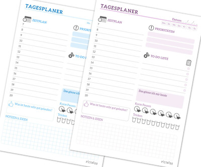 To Do Listen Block A5, 50 Blatt Tagesplaner ohne Datum, Notizblock Daily Planner
