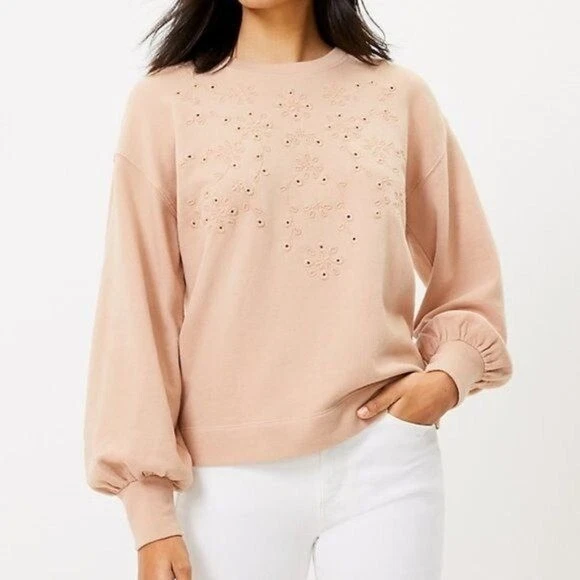 Loft puff sleeve sweatshirt new arrivals