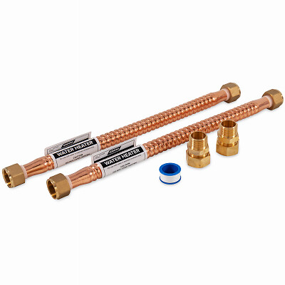 Camco 3/4 in. FIP x 3/4 in. FIP 18 in. Flex Copper Water Connector Camco 3/4 in. FIP x 3/4 in. FIP 18 in. Flex Copper Water Connector
