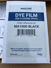 Genuine Magicard MA1000K-BLACK Dye Film & Cleaning Spool