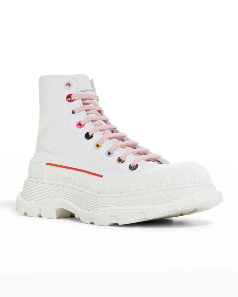 Alexander McQueen Chunky Tread Slick High Top Sneakers Boots Eur