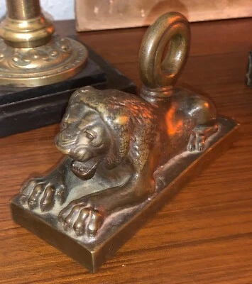 statuette bronze XIXe F BARBEDIENNE fondeur reproduction lion Néo-assyrien - Photo 1/4