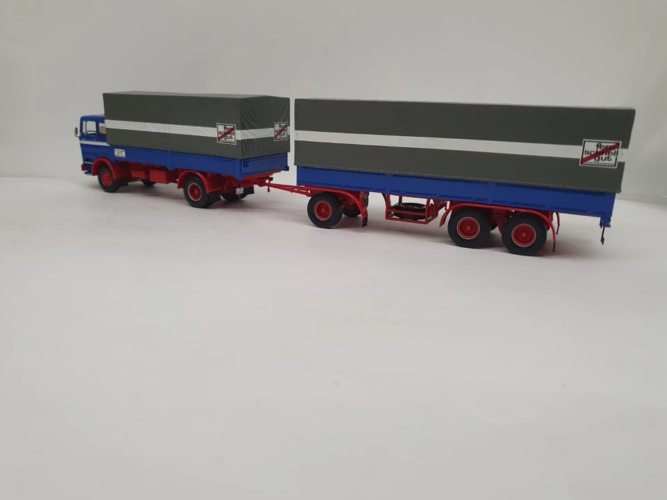 1/43 VERY RARE MERCEDES-BENZ LP 1620 PRITSCHENZUG 1965 MINICHAMPS 499034820 - Image 3 of 4