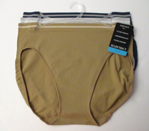Ellen Tracy womens seamless Hi Cut panties 3 pair size 7/L style 51220P3 - 第 1/3 張圖片