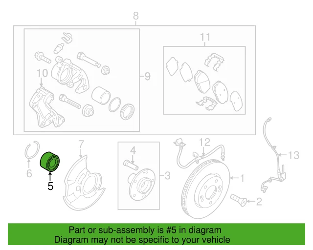 ⭐GENUINE⭐ Front Wheel Hub Bearing for 2012-2017 Kia Rio 517201W000 Foto 4 de 4