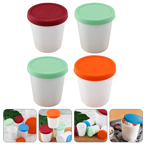 4 Pcs Sorbet Storage Freezer Container Containers Ice Cream Cup Baby