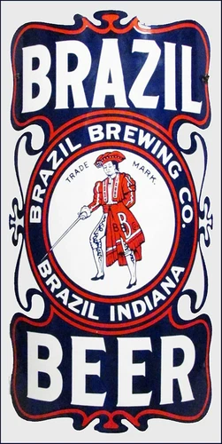 Vintage Brazil Beer Ad Reproduction Metal Sign FREE SHIPPING Bar Decor