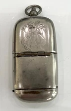 Engraved, Monogrammed,  Chester Style, combination sovereign vesta case, 1900's