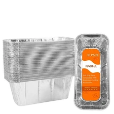 30-Pack Blackstone Griddle Accessories Drip Pan Liners, Aluminum Foil Pan Dis...