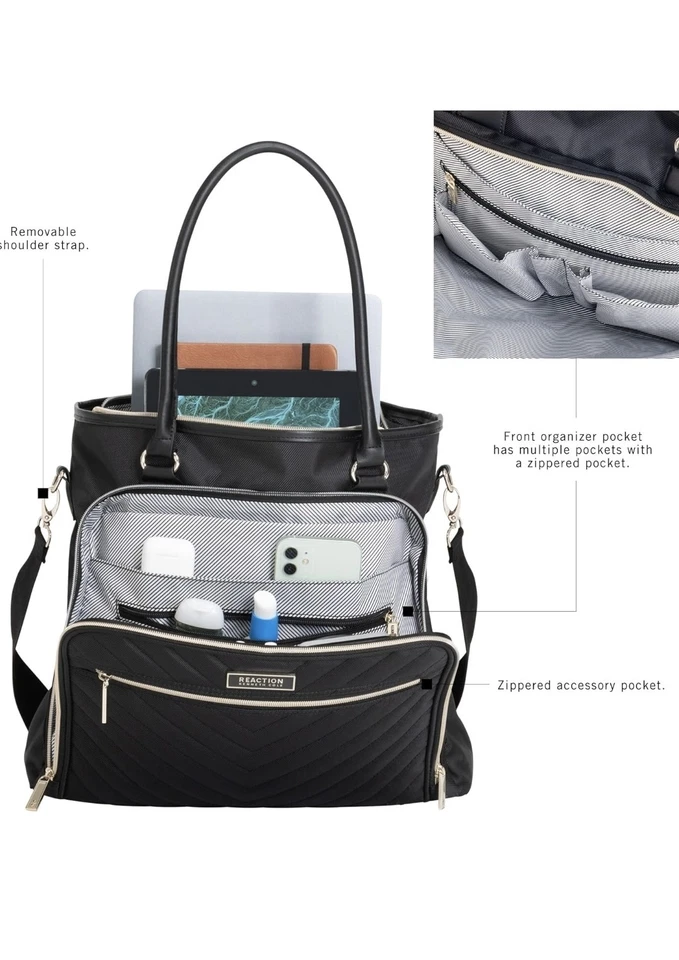 Bolso de Negocios Kenneth Cole Reaction Chelsea Chevron 15" para Laptop y Tablet Foto 3 de 4