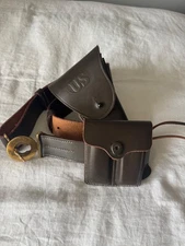 Leather gun belt with mag pouch. Never used. 