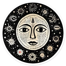 Celestial Man Moon - Vinyl Decal Sticker - Car Window Laptop - ebn9706