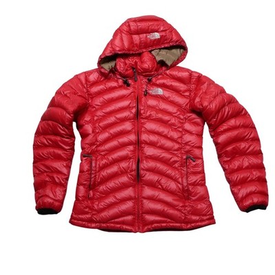 The North Face Summit Series Jacket Womens Medium Red Down Puffer Hooded