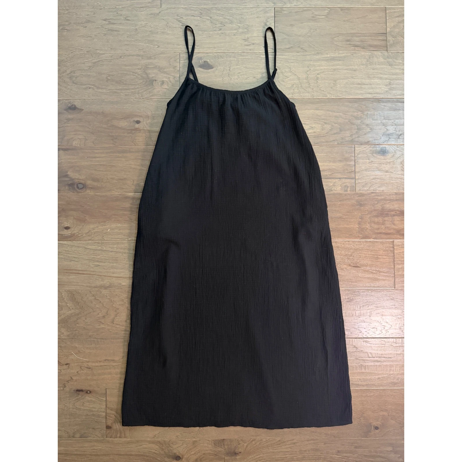Sol Angeles Black Cotton Gauze Tie Back Midi Sundress Pockets XL XXL
Opens in a new window or tab