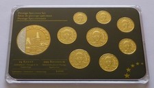 Czech Republic Euro Prestige Specimen Set gold plated, Pattern-Probe-Essai