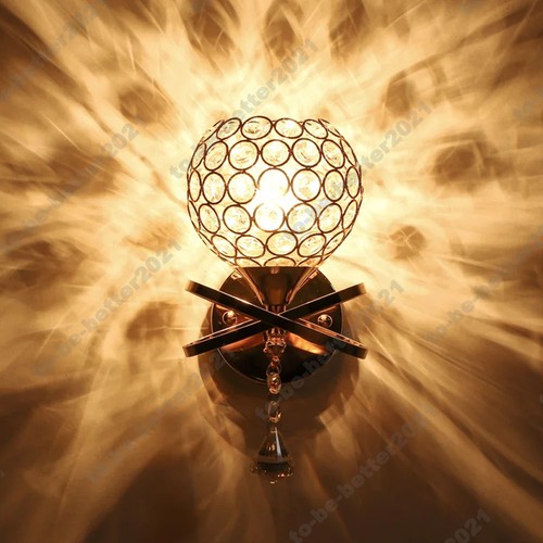 Modern Indoor Crystal Wall Lamp Luxury LED Light for Hotel Living Room Bedroom - Picture 9 of 15