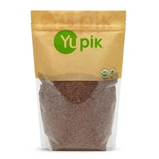 Yupik Organic Brown Flax Seeds 2.2 lb Gluten-Free Non-GMO Vegan