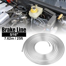 516 Car Brake Line Tubing 25ft Tubing Coil For Transmission System Silver Tone