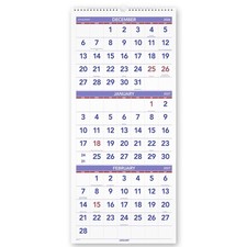 2027 At-A-Glance PM11-28 3-Month Wall Calendar, 12-1/4 x 27"