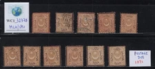 WC1_32378. TURKEY. Very valuable lot of 1871 postage due stamps. MLH/Used