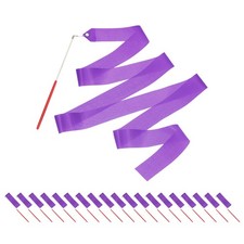20 Pcs Dance Ribbons, 78.7" Gymnastics Ribbon Streamers, Purple