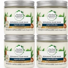 4 PACK Herbal Essences Argan Oil & Aloe Repairing Hair Mask 8oz