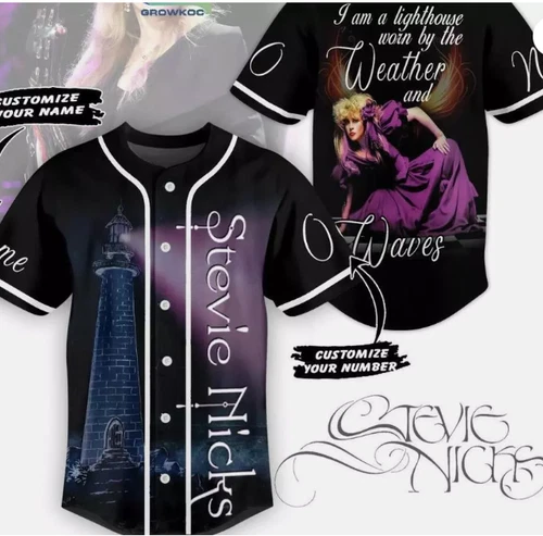 Stevie Nicks I Wanna Be The Lighthouse baseball jersey