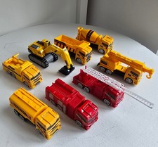 Job lot of Toy Construction Machines, Trucks,  Engineering Vehicles Fire Engines