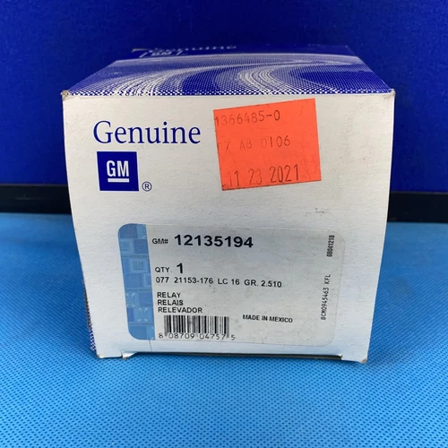 GM Genuine Parts Multi-Purpose Relay GM Part # 12135194 ACDelco Part # 12135194