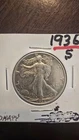1936-S Liberty Walking Half Dollar 90% Silver San Francisco