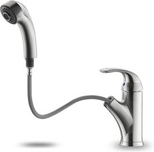 Kitchen Faucet with Sprayer, Brushed Nickel Kitchen Sink Faucet with Pull Out Sp