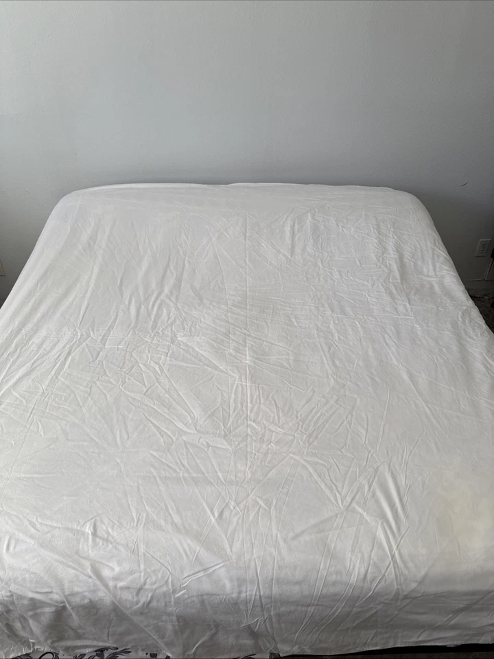 Pottery Barn Duvet Cover King Cal Off White Cotton Luxury Minimalist 108x92 - Image 4 of 4