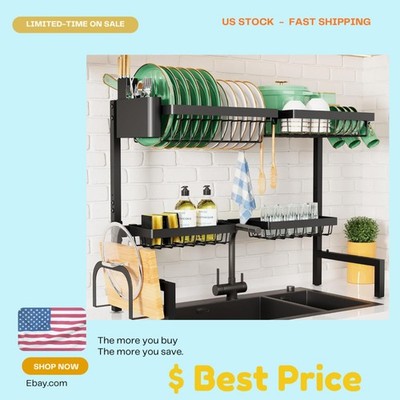 Elegant Adjustable Sink Dish Drying Rack for Efficient Kitchen Organization
