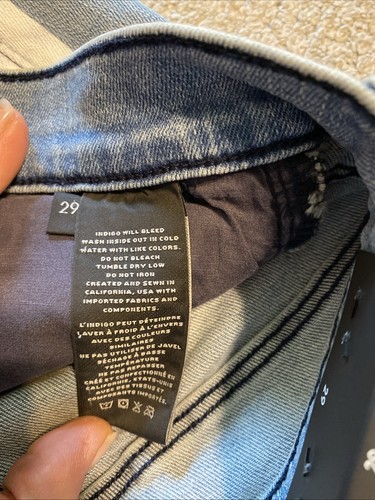 Pantalones de mezclilla marca J para mujer 29 recortados ajustados lavados ligeros a rayas tiro medio - Imagen 12 de 22